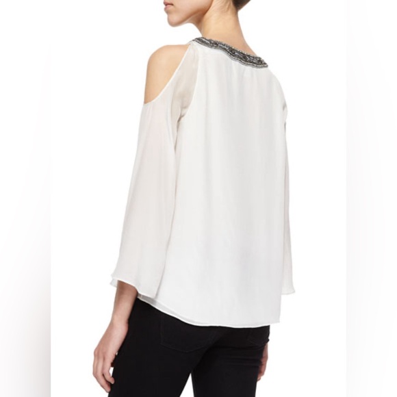 Alice + Olivia Rivera Bell Sleeve Embellished Top - Picture 2 of 13